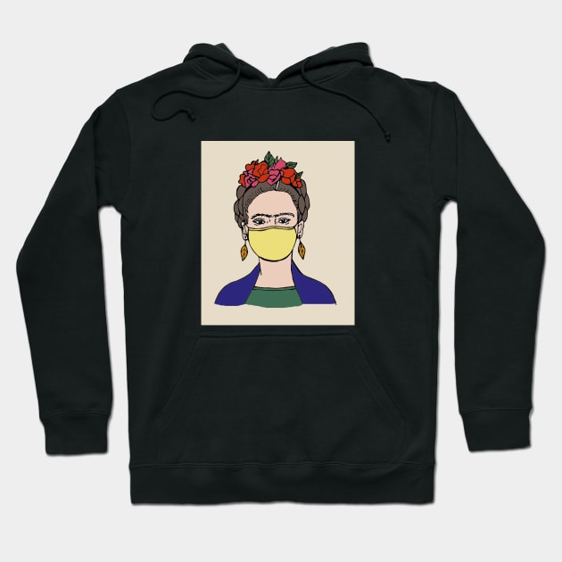 Frida Kahlo Social Distance Hoodie by YaiVargas